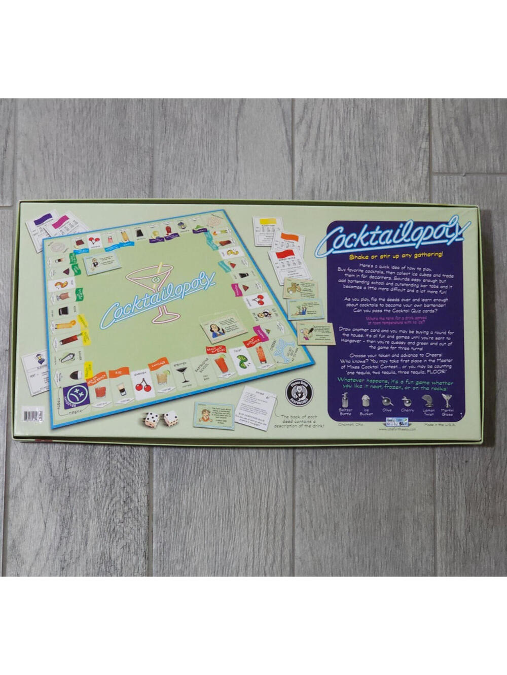 Cocktailopoly Monopoly Style Board Game Never Played All Pieces Factory Sealed! - Picture 9 of 11